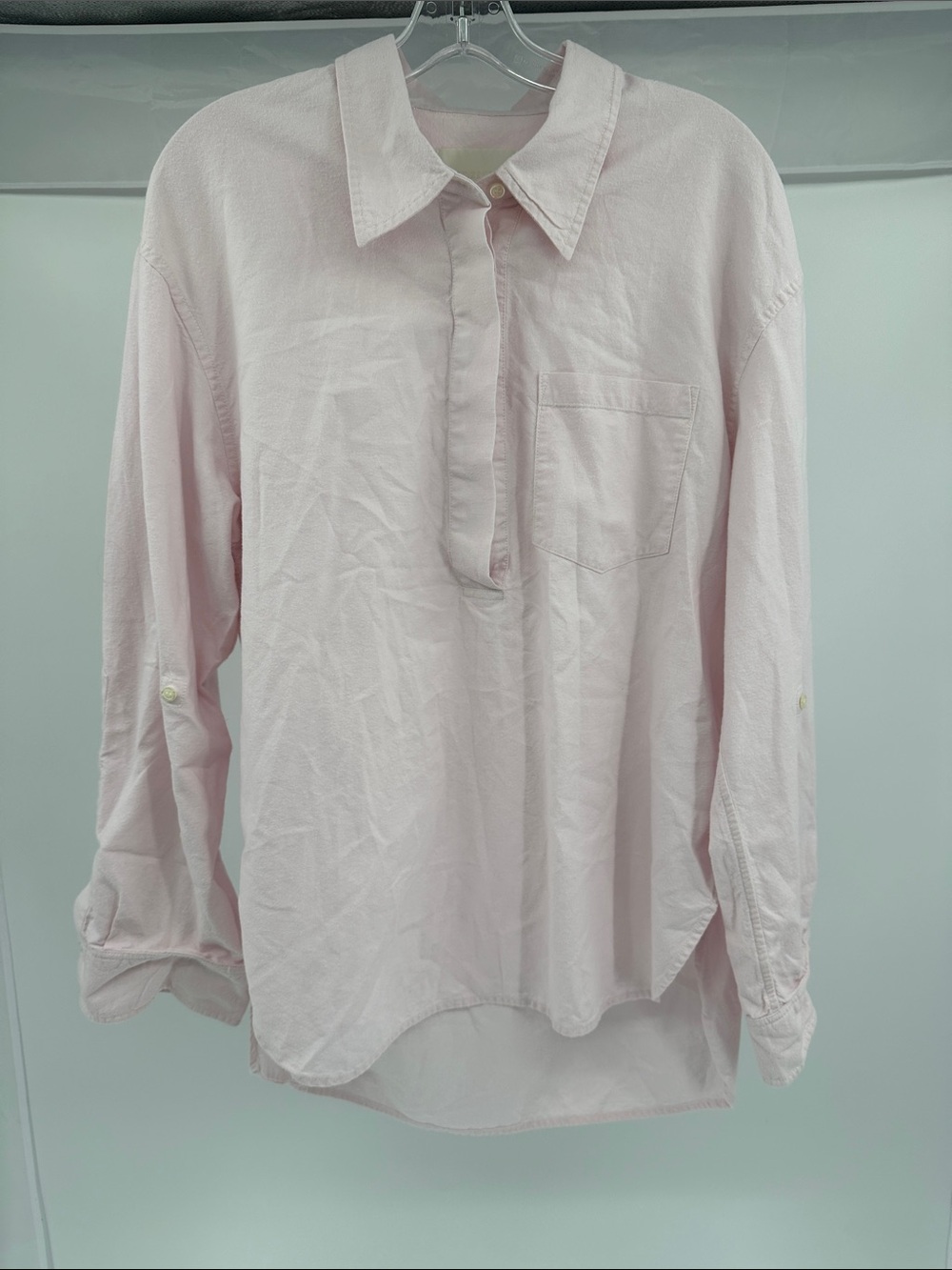Citizens Of Humanity Pale Pink Button-Front Cotton Shirt